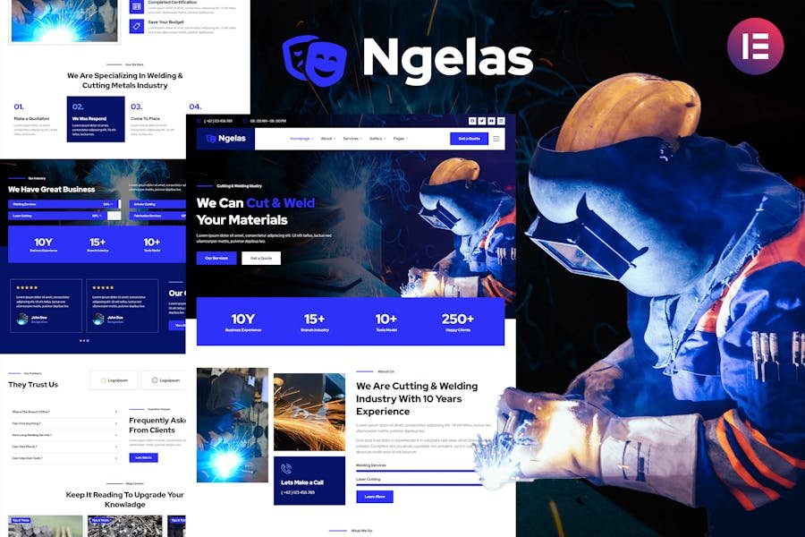 Ngelas - Welding & Cutting Services Elementor Template Kit 1 Ngelas - Welding & Cutting Services Elementor Template Kit