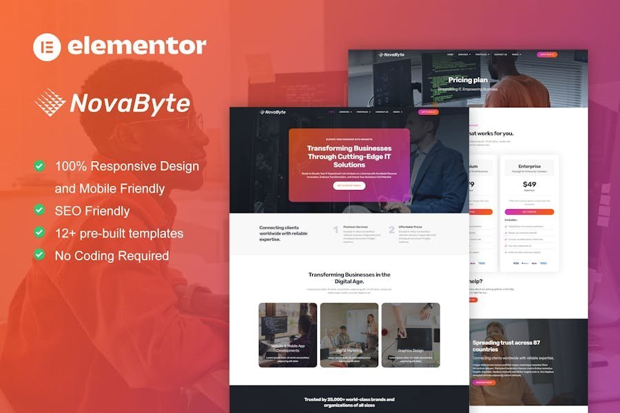 Novabyte - IT Solutions & Services Company Elementor Pro Template Kit 1 Novabyte - IT Solutions & Services Company Elementor Pro Template Kit