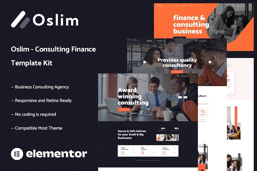 Oslim - Consulting Finance Elementor Template Kit 1 Oslim - Consulting Finance Elementor Template Kit