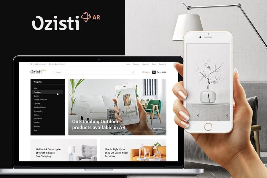 Ozisti Augmented Reality WooCommerce Theme 1 Ozisti Augmented Reality WooCommerce Theme