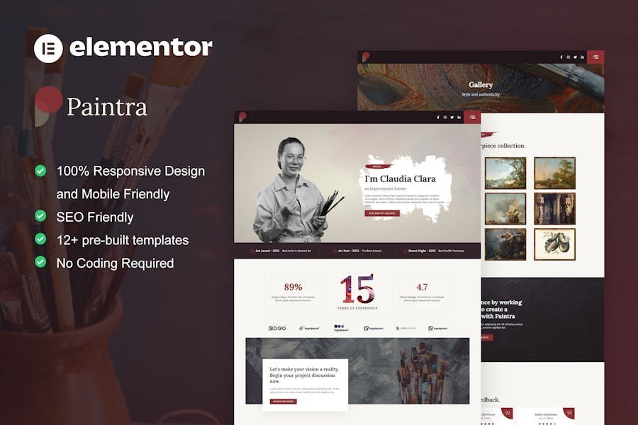 Paintra - Creative Artist & Painter Elementor Pro Template Kit 1 Paintra - Creative Artist & Painter Elementor Pro Template Kit