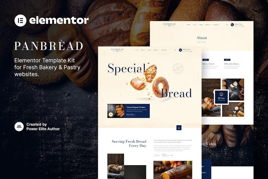 Panbread – Fresh Bakery & Pastry Elementor Template Kit 1 Panbread – Fresh Bakery & Pastry Elementor Template Kit