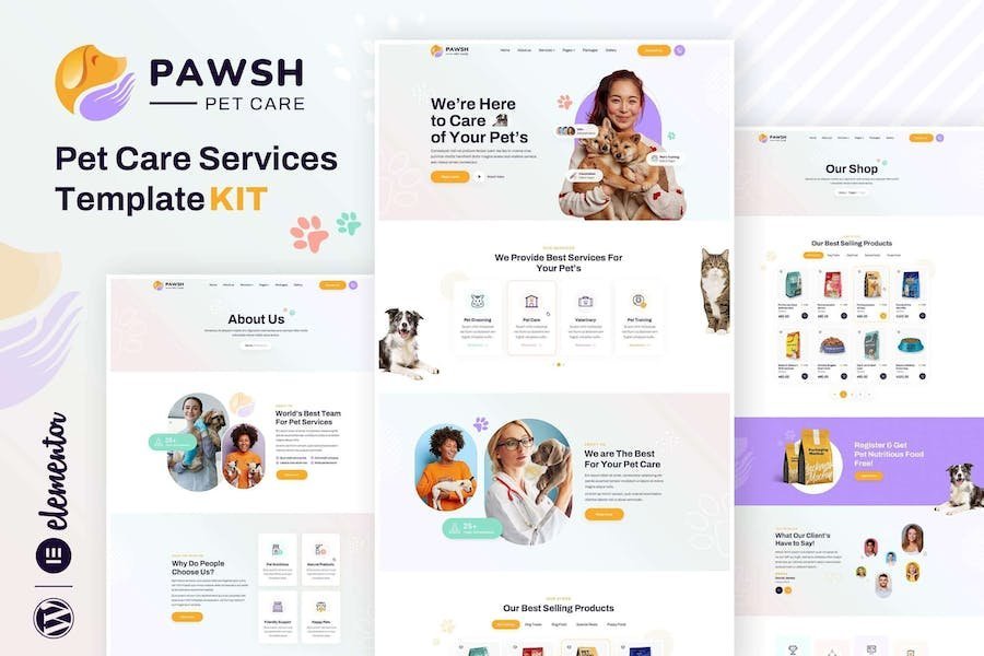 Pawsh - Pet Care & Shop Elementor Template Kit 1 Pawsh - Pet Care & Shop Elementor Template Kit