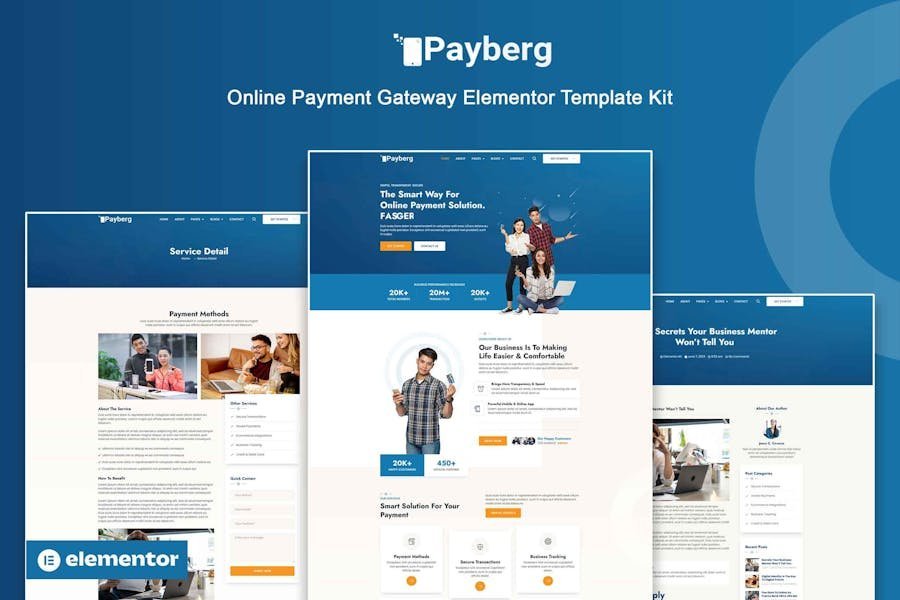Payberg - Online Payment Gateway Elementor Pro Template Kit 1 Payberg - Online Payment Gateway Elementor Pro Template Kit