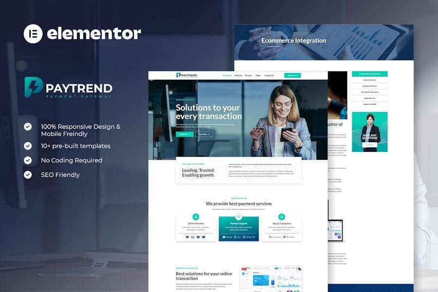 Paytrend - Online Payment Gateaway Elementor Template Kit 1 Paytrend - Online Payment Gateaway Elementor Template Kit