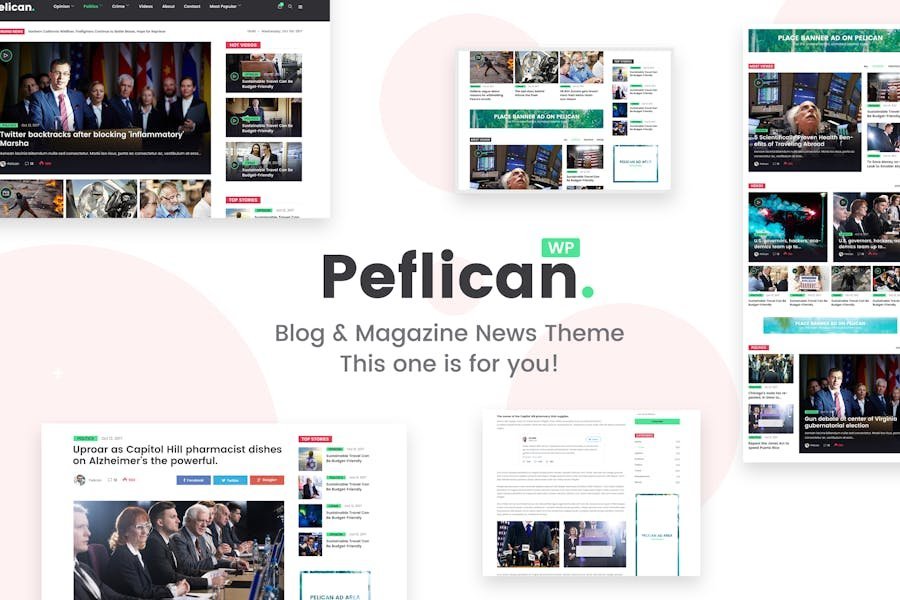 Peflican - A Newspaper & Magazine WordPress Theme 1 Peflican - A Newspaper & Magazine WordPress Theme