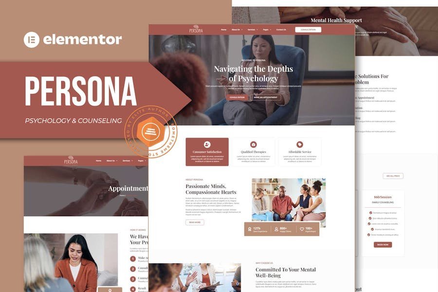 Persona - Psychology & Counseling Elementor Template Kit 1 Persona - Psychology & Counseling Elementor Template Kit