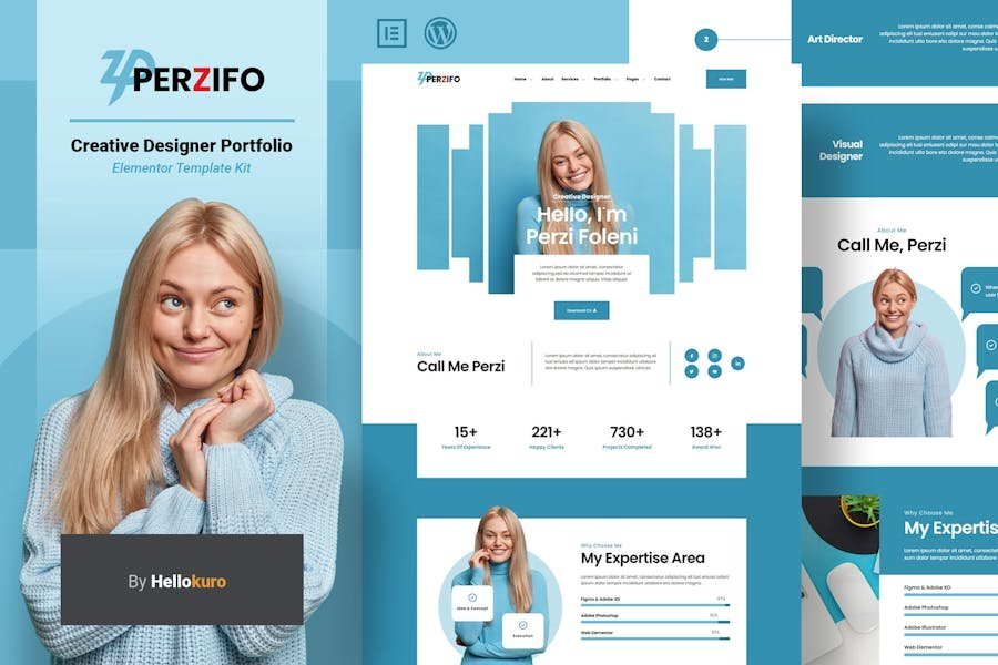 Perzifo - Creative Designer Portfolio Elementor Template Kit 1 Perzifo - Creative Designer Portfolio Elementor Template Kit