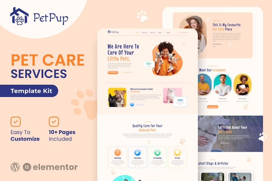 PetPup - Pet Care Services Elementor Template Kit 1 PetPup - Pet Care Services Elementor Template Kit