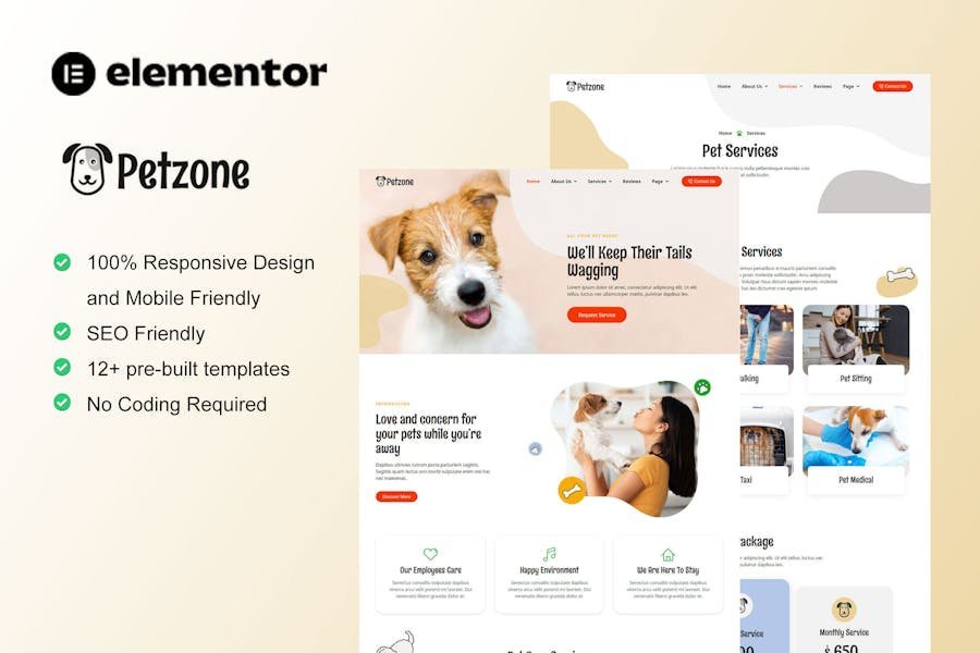 PetZone - Pet Care Services Elementor Template Kit 1 PetZone - Pet Care Services Elementor Template Kit
