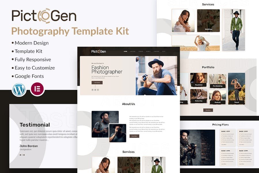 Pictogen - Creative Photography Elementor Template Kit 1 Pictogen - Creative Photography Elementor Template Kit