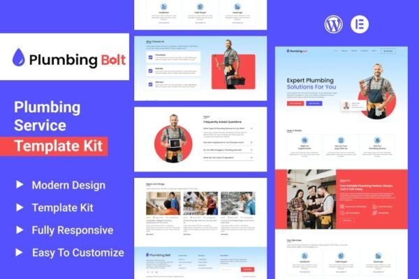 Plumbing, Repair & Construction HTML Template
