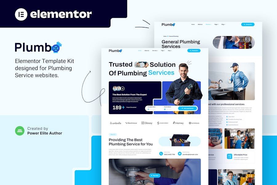 Plumbo – Plumbing Services Elementor Template Kit 1 Plumbo – Plumbing Services Elementor Template Kit
