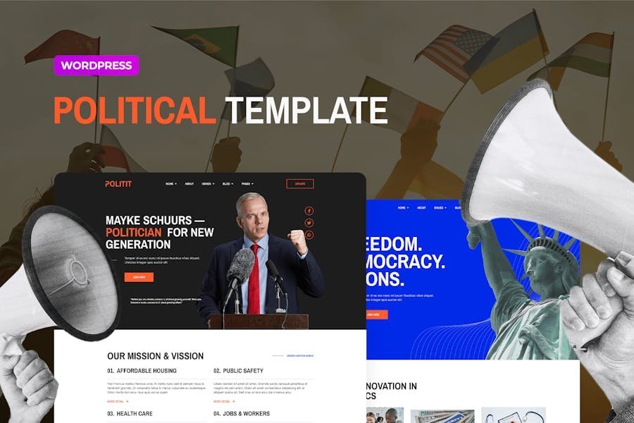 Politit – Political Party Elementor Template Kit 1 Politit – Political Party Elementor Template Kit