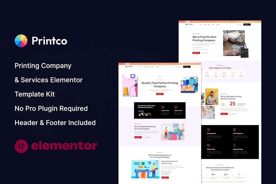 Printco - Printing Company & Services Elementor Template Kit 1 Printco - Printing Company & Services Elementor Template Kit