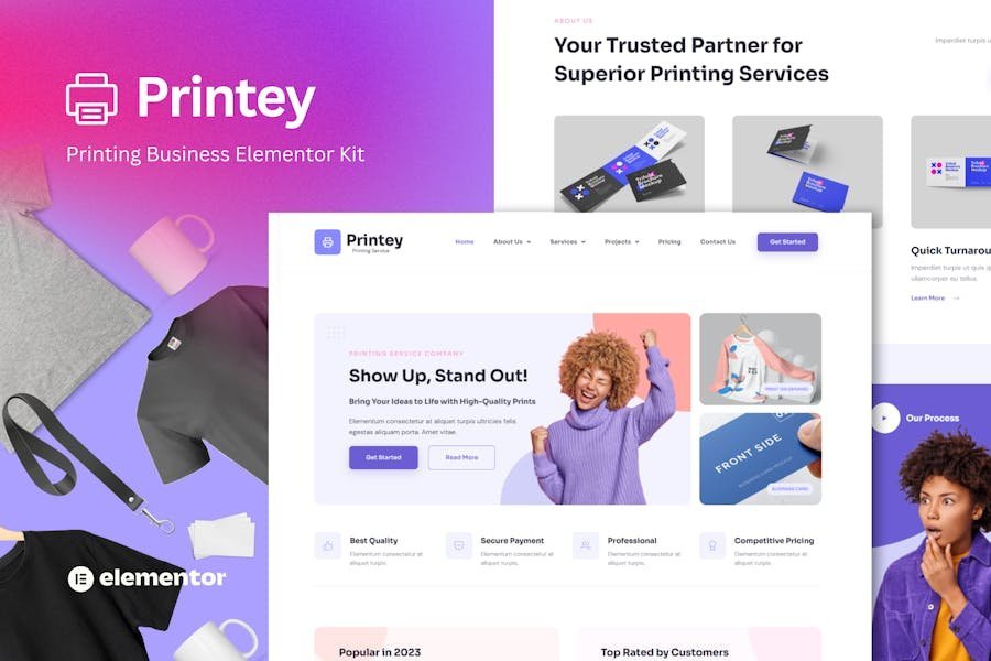 Printey - Printing Business Elementor Template Kit 1 Printey - Printing Business Elementor Template Kit