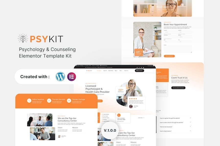 Psykit - Psychology & Counseling Elementor Template Kit 1 Psykit - Psychology & Counseling Elementor Template Kit