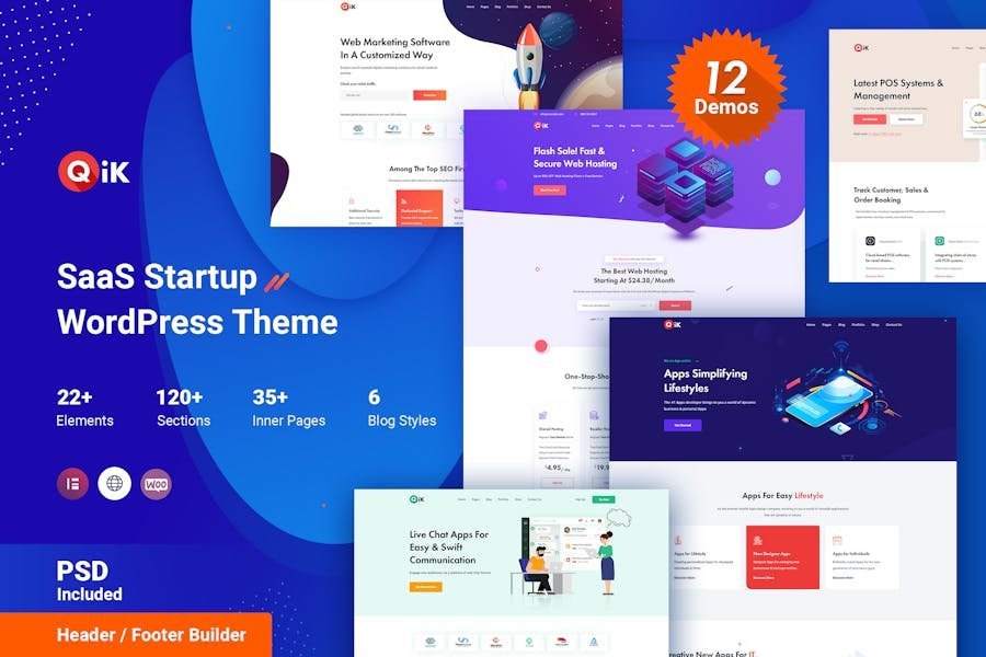 QIK - SaaS Startup WordPress Theme 1 QIK - SaaS Startup WordPress Theme