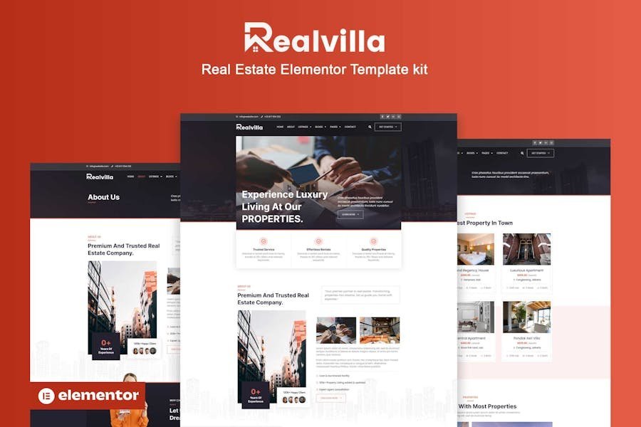 Realvilla - Real Estate Elementor Pro Template Kit 1 Realvilla - Real Estate Elementor Pro Template Kit