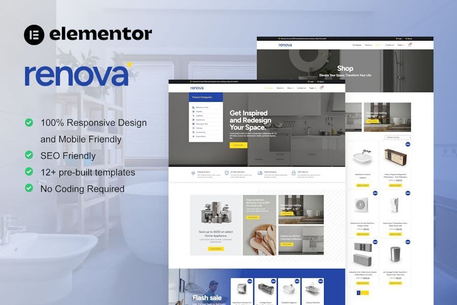 Renova - Kitchen Bathroom & Renovation Supplies Store Elementor Pro Template Kit 1 Renova - Kitchen Bathroom & Renovation Supplies Store Elementor Pro Template Kit