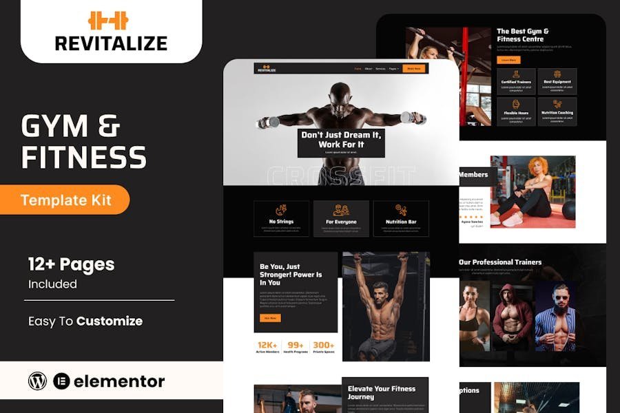 Revitalize - Fitness Gym Elementor Template Kit 1 Revitalize - Fitness Gym Elementor Template Kit