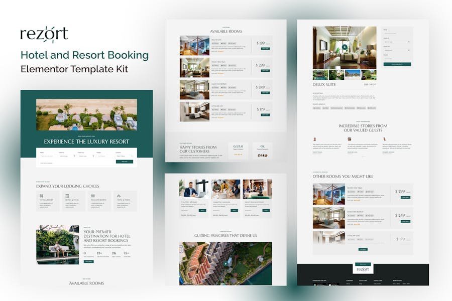 Rezort - Hotel & Resort Booking Elementor Template Kit 1 Rezort - Hotel & Resort Booking Elementor Template Kit