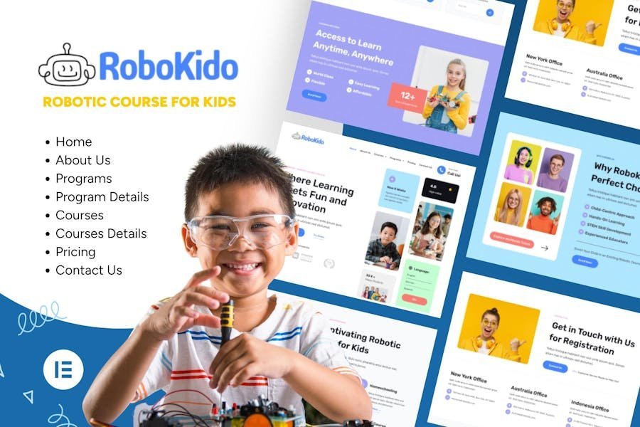Robokido - Online Learning Courses for Kids Elementor Template Kit 1 Robokido - Online Learning Courses for Kids Elementor Template Kit