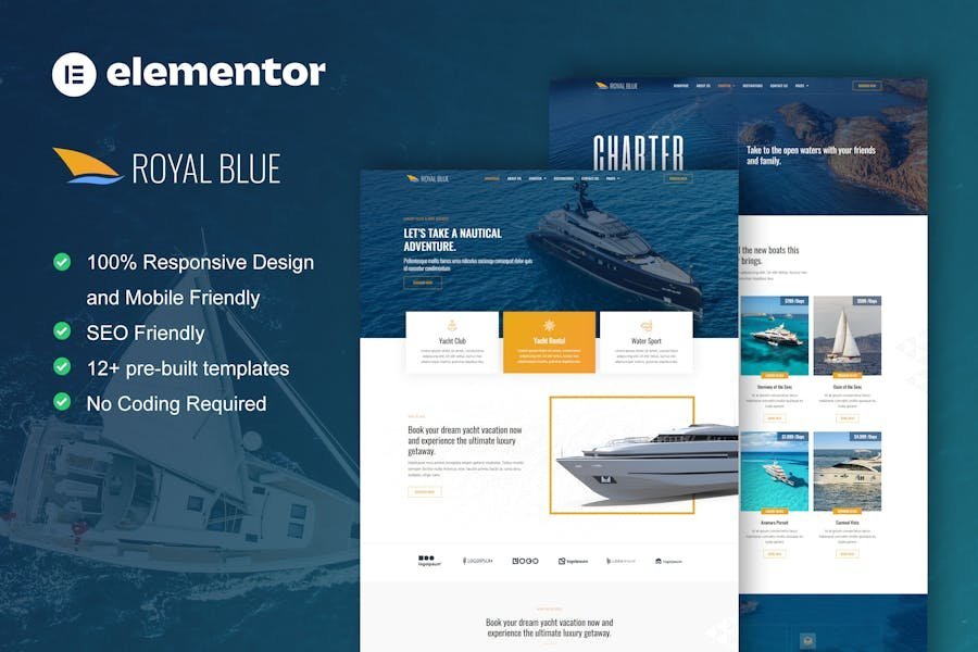 RoyalBlue - Yacht Club & Boat Rental Elementor Template Kit 1 RoyalBlue - Yacht Club & Boat Rental Elementor Template Kit