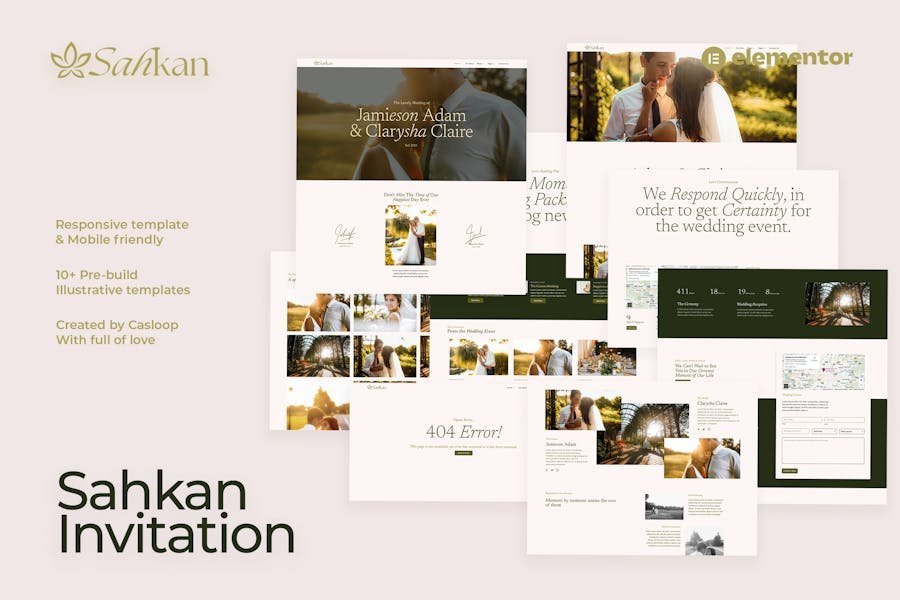 Sahkan - Wedding Invitation & Gallery Elementor Template Kit 1 Sahkan - Wedding Invitation & Gallery Elementor Template Kit