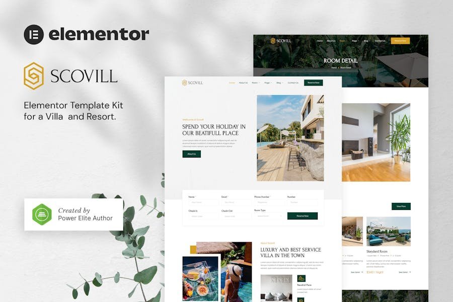Scovill - Luxury Villa & Resort Elementor Template Kit 1 Scovill - Luxury Villa & Resort Elementor Template Kit