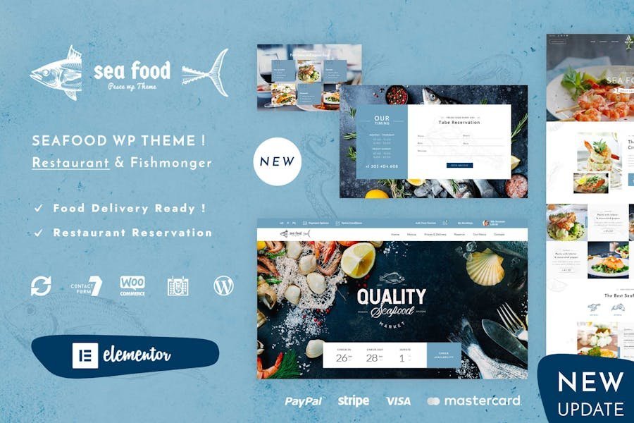 Seafood Restaurant WordPress Theme 1 Seafood Restaurant WordPress Theme