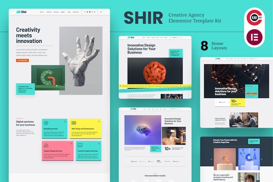 Shir - Creative Agency & Portfolio Elementor Template Kit 1 Shir - Creative Agency & Portfolio Elementor Template Kit