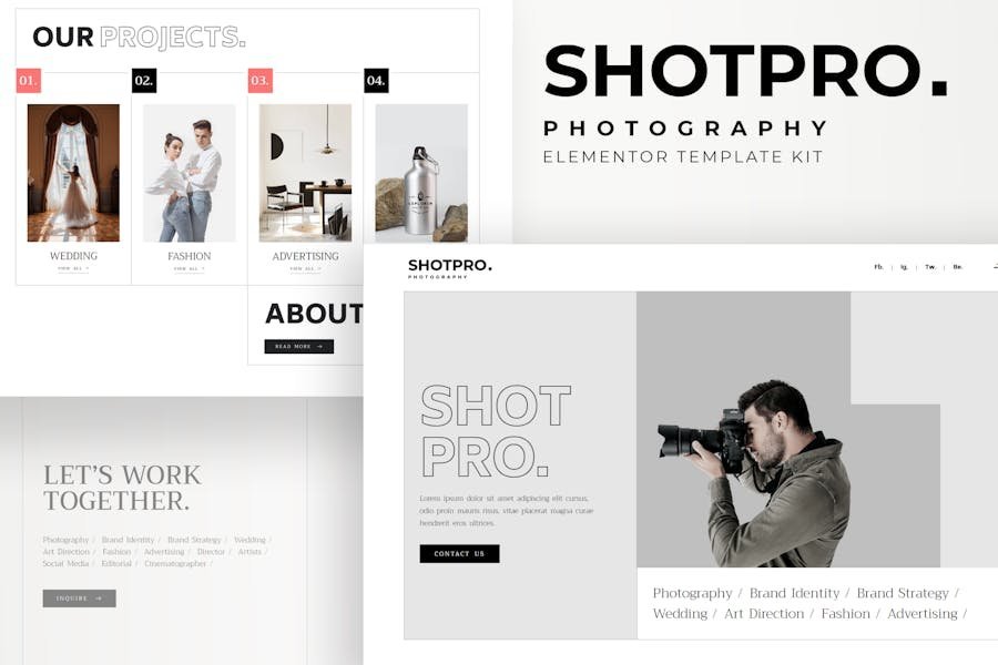 Shotpro - Photography & Portfolio Elementor Template Kit 1 Shotpro - Photography & Portfolio Elementor Template Kit