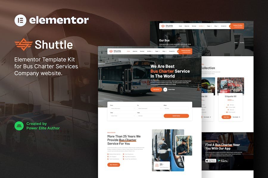 Shuttle – Bus Charter Service & Transport Company Elementor Template Kit 1 Shuttle – Bus Charter Service & Transport Company Elementor Template Kit