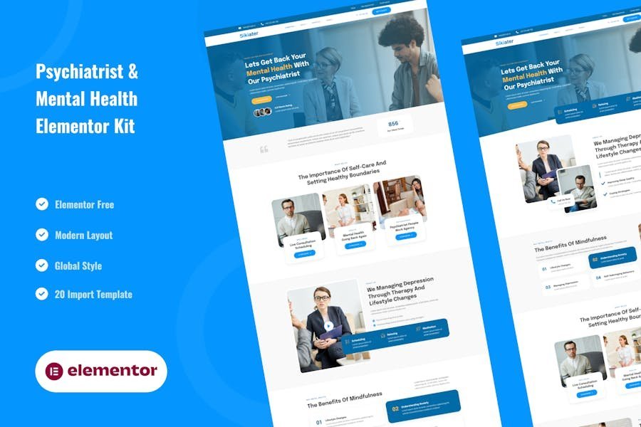 Sikiater - Psychiatrist & Mental Health Service Elementor Template Kit 1 Sikiater - Psychiatrist & Mental Health Service Elementor Template Kit