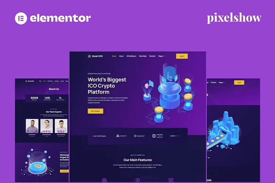 Smart ICO - Crypto Currency Elementor Pro Full Site Kit 1 Smart ICO - Crypto Currency Elementor Pro Full Site Kit