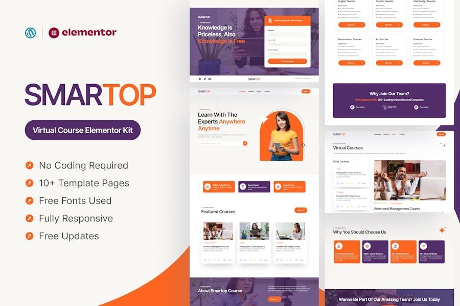 Smartop - Virtual Course Elementor Pro Template Kit 1 Smartop - Virtual Course Elementor Pro Template Kit