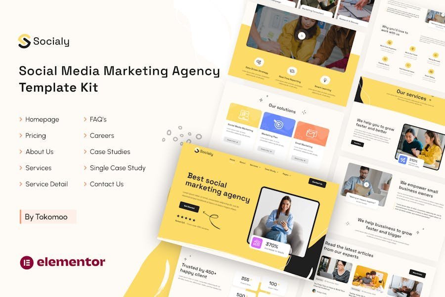 Socialy - Social Media Marketing Agency Elementor Pro Template Kit 1 Socialy - Social Media Marketing Agency Elementor Pro Template Kit