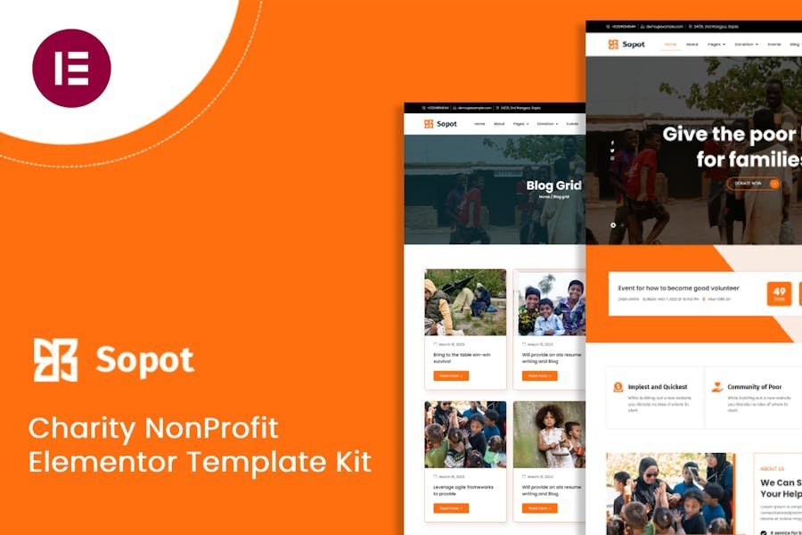 Sopot - Charity Elementor Pro Template Kit 1 Sopot - Charity Elementor Pro Template Kit