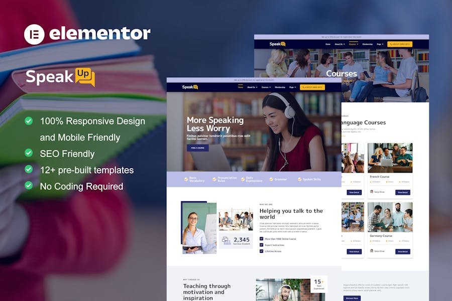 SpeakUp - Language Course & Translation Service Elementor Template Kit 1 SpeakUp - Language Course & Translation Service Elementor Template Kit