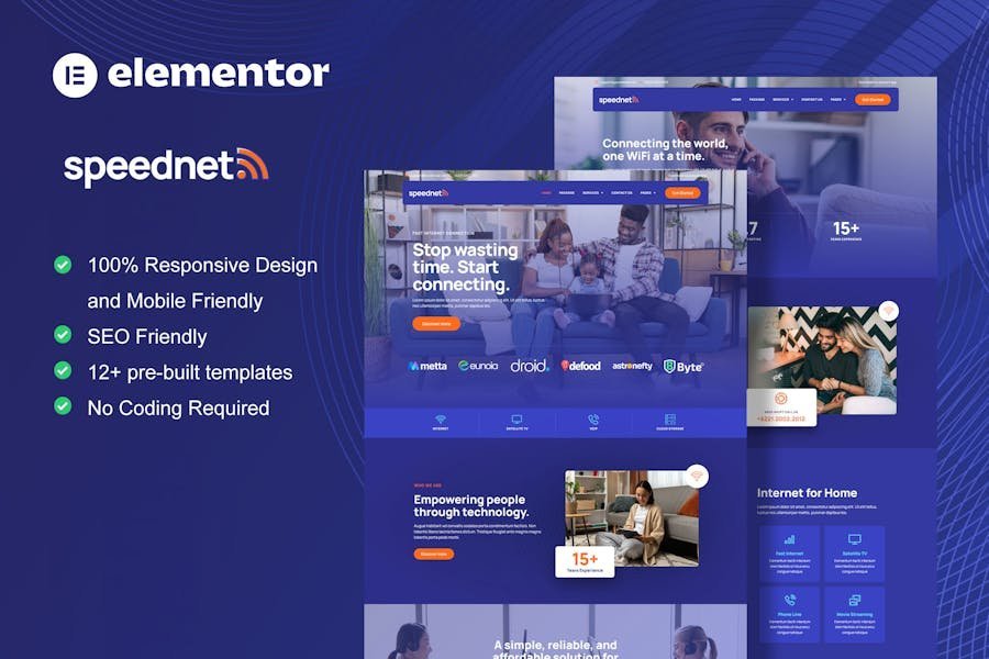 SpeedNet - Broadband & Internet Service Provider Elementor Template Kit 1 SpeedNet - Broadband & Internet Service Provider Elementor Template Kit