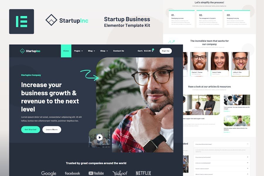 StartupInc - Startup Business Elementor Template Kit 1 StartupInc - Startup Business Elementor Template Kit
