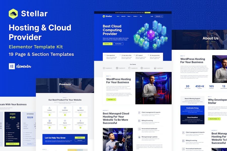 Stellar - Hosting & Cloud Provider WordPress Elementor Template Kit 1 Stellar - Hosting & Cloud Provider WordPress Elementor Template Kit