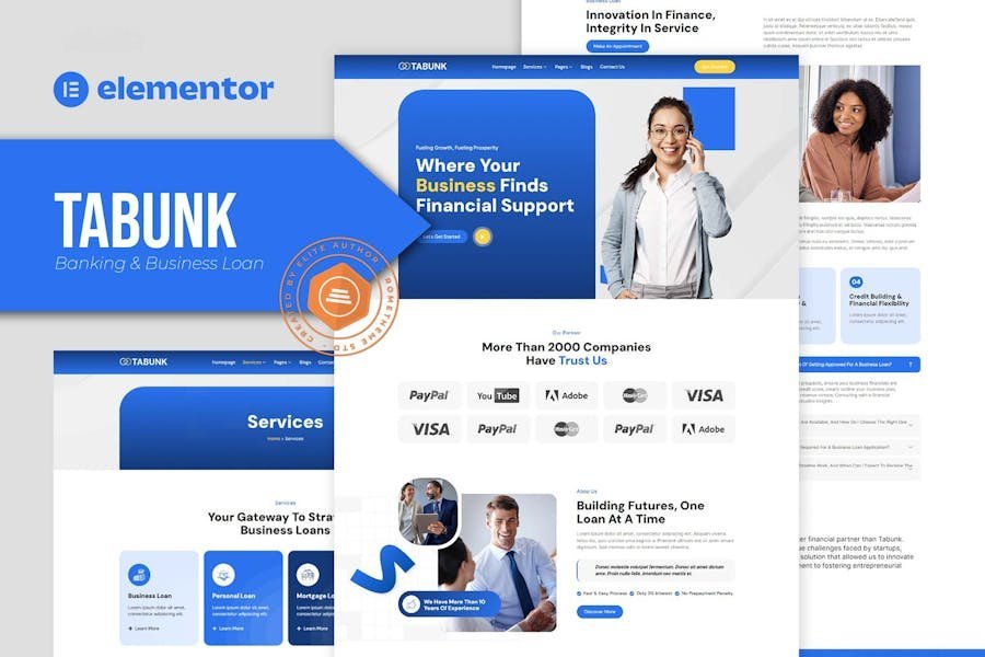 Tabunk – Banking & Business Loan Elementor Template Kit 1 Tabunk – Banking & Business Loan Elementor Template Kit