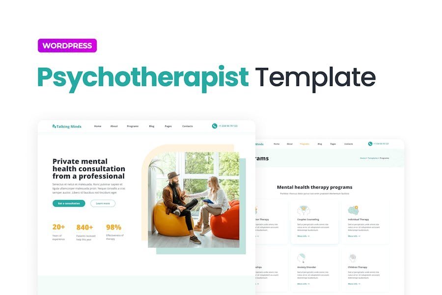 Talking Minds – Psychotherapist Elementor Template Kit 1 Talking Minds – Psychotherapist Elementor Template Kit