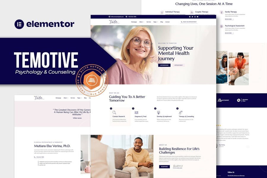 Temotive – Psychology & Counseling Elementor Template Kit 1 Temotive – Psychology & Counseling Elementor Template Kit