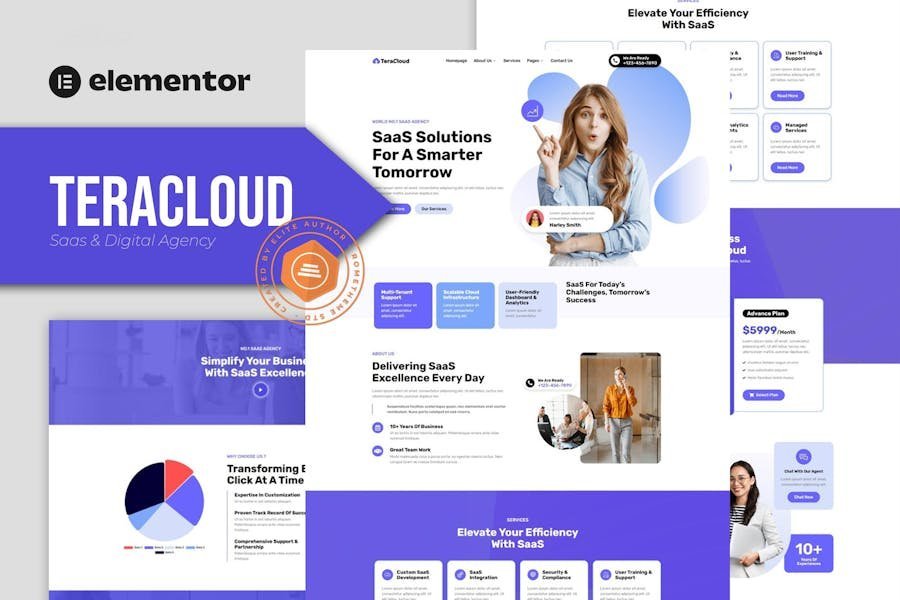 Teracloud - Saas & Digital Agency Elementor Template Kit 1 Teracloud - Saas & Digital Agency Elementor Template Kit