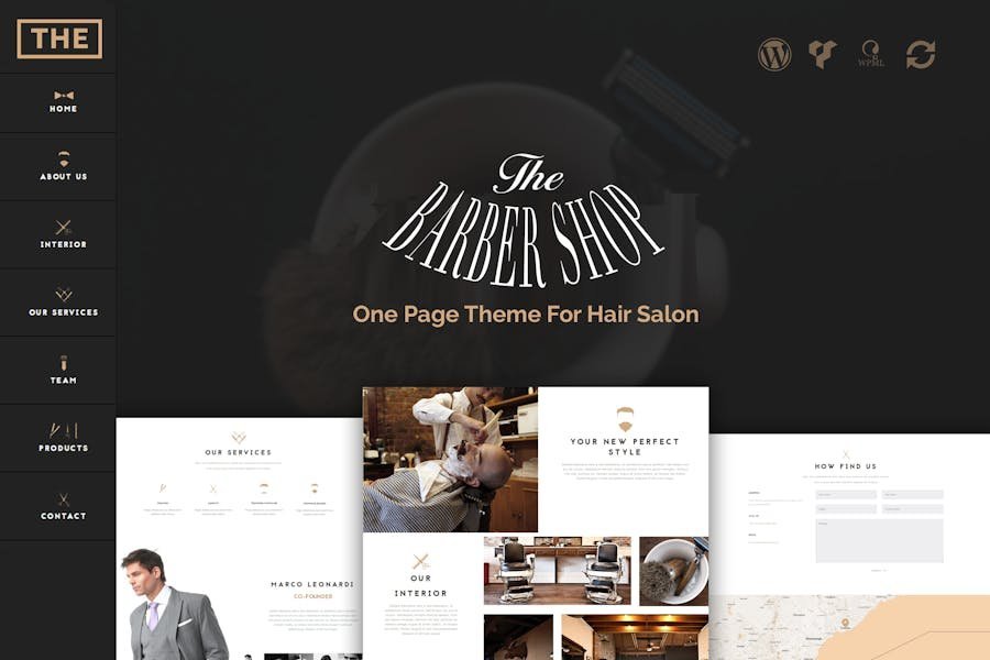 The Barber Shop - One Page Theme For Hair Salon 1 The Barber Shop - One Page Theme For Hair Salon