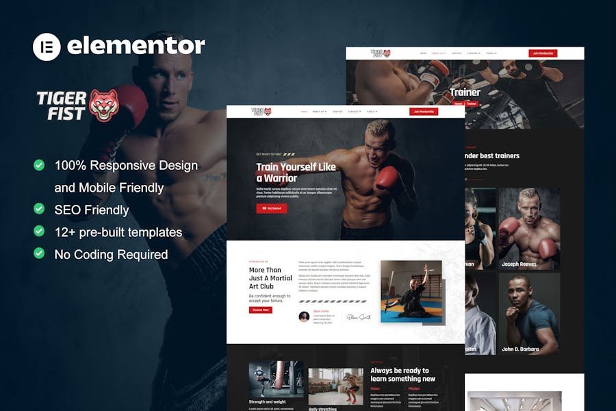 TigerFist - Martial Arts Elementor Template Kit 1 TigerFist - Martial Arts Elementor Template Kit
