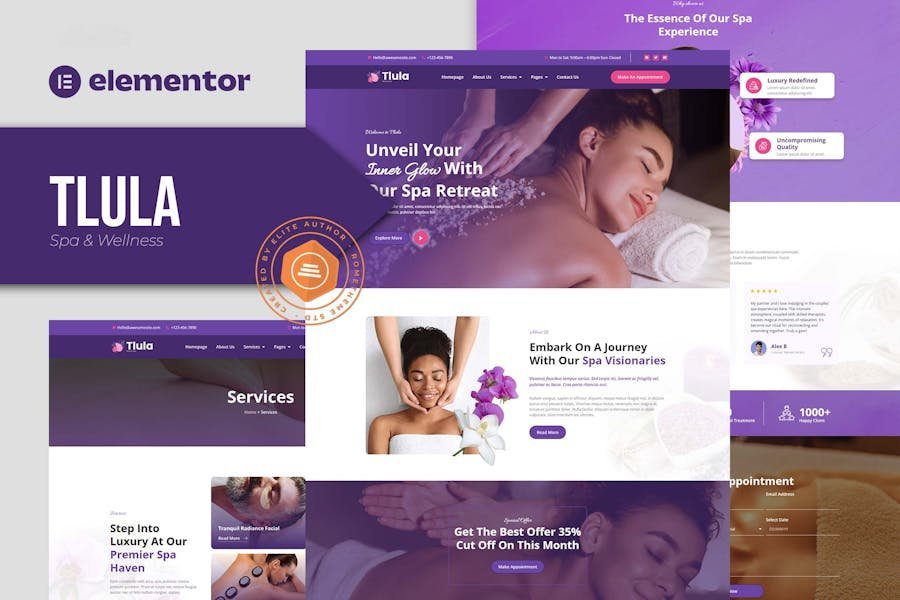 Tlula - Spa & Wellness Elementor Pro Template Kit 1 Tlula - Spa & Wellness Elementor Pro Template Kit